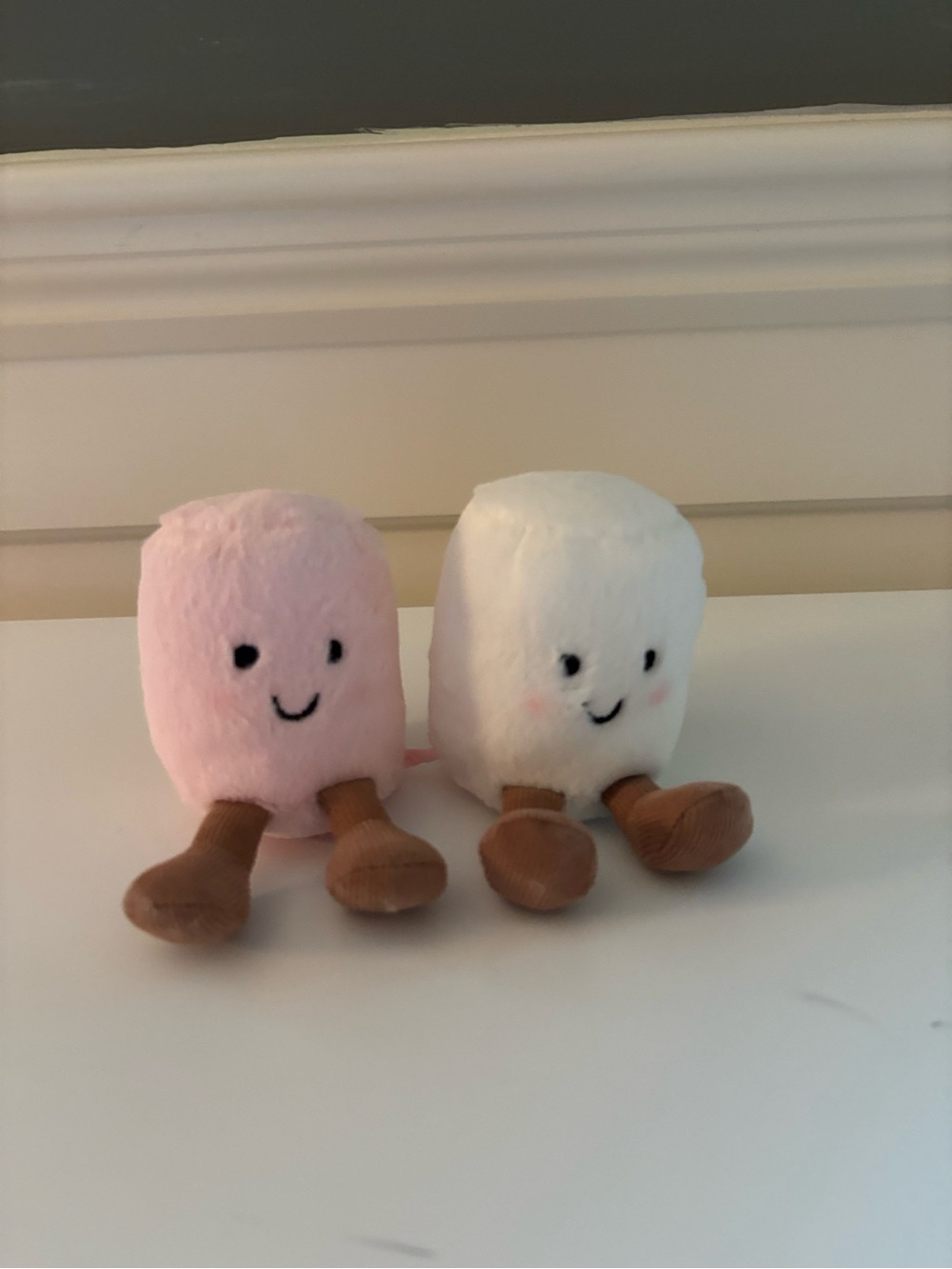 Jellycat Marshmallow Pair - Pink & White